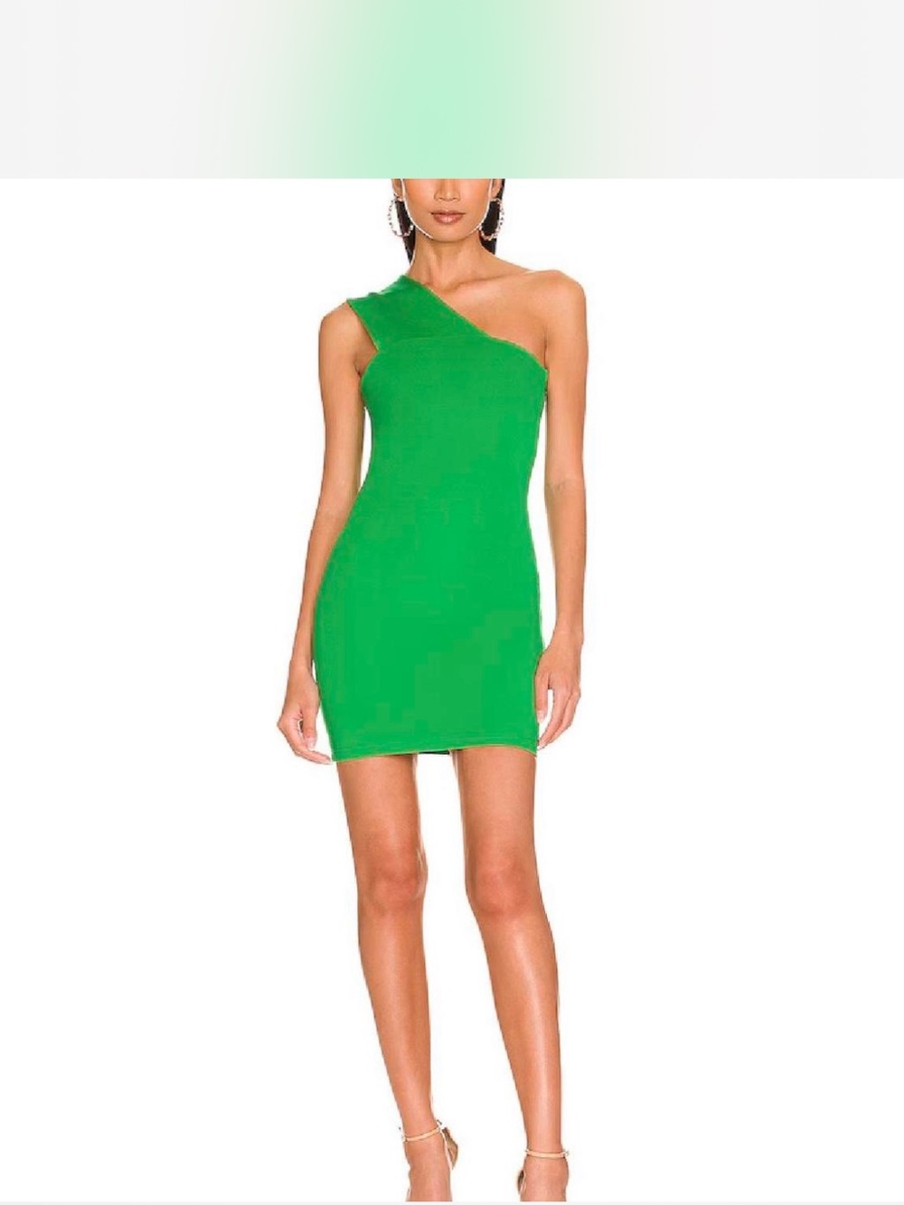 Superdown One Shoulder Mini Dress Green XXS Revolve